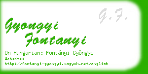 gyongyi fontanyi business card