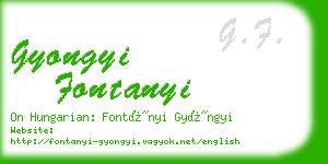 gyongyi fontanyi business card